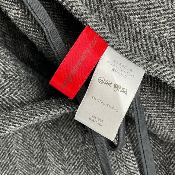 Monitaly AW 16 Size S Men's Jacket Grey Wool Blend Side Closure Wrap Style - Picture 13 of 13